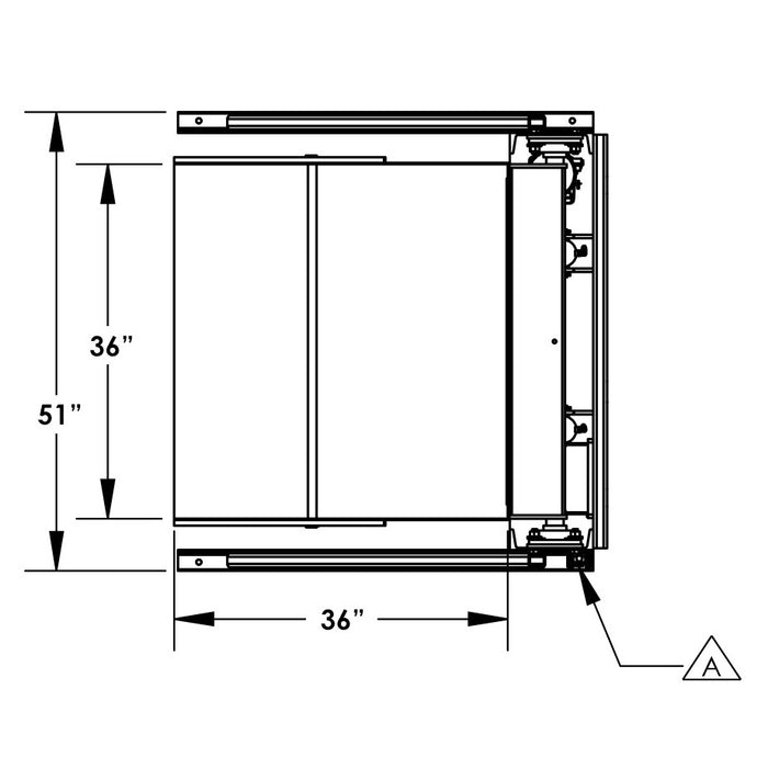 72'' Box Dumper | 230V | 36''×36'' Chute | 4000 lb. Capacity | Valley Craft