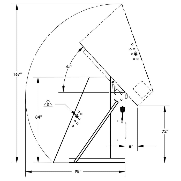 72'' Box Dumper | 48''×51'' Chute | 2000 lb. Capacity | Valley Craft