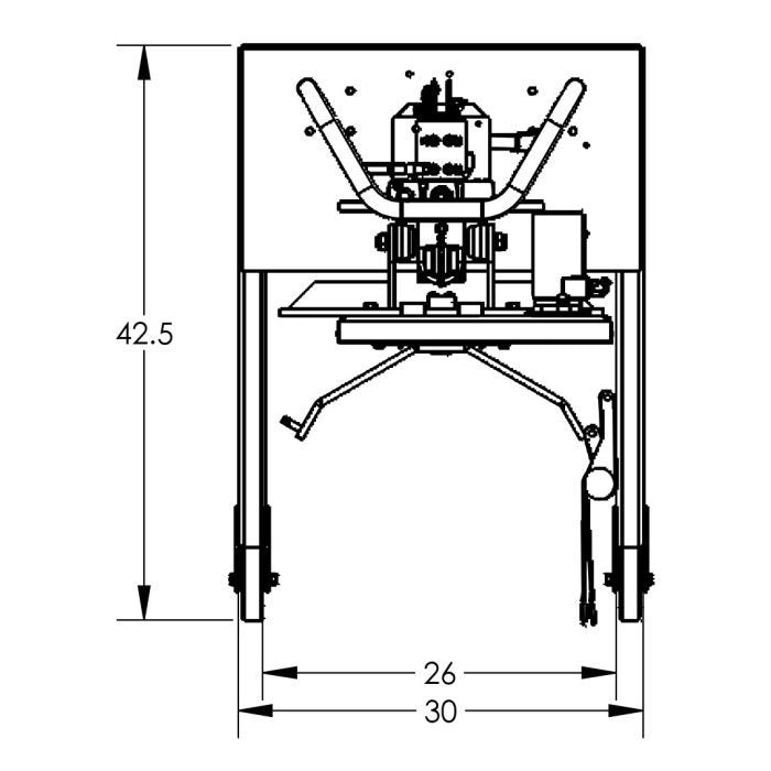 Drum Lift & Rotator | 78'' | Pneumatic | Semi-Powered | Strap | Straddle | Valley Craft