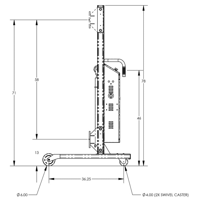 Universal Lift & Stacker | 78'' | Semi-Powered | Straddle | Valley Craft