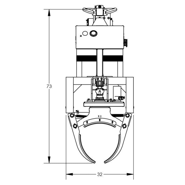 Drum Lift and Rotator | 90'' | Fully Powered | Grip | Counterweighted | Valley Craft