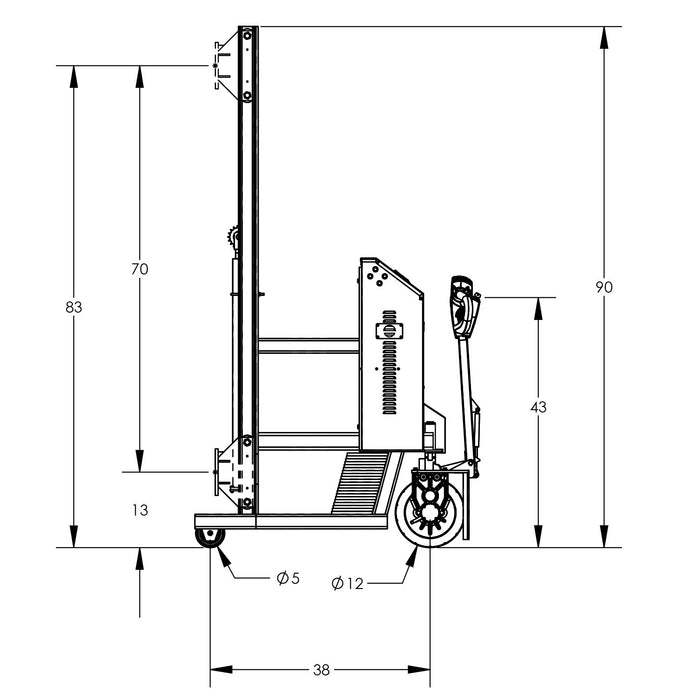 Universal Lift & Stacker | 90'' | Fully Powered | Counterweighted | Valley Craft