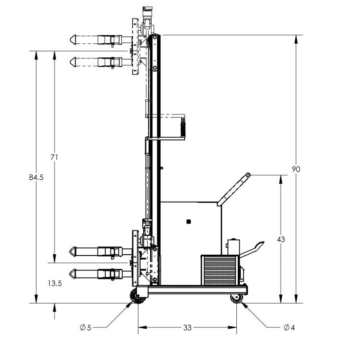 Drum Lift & Rotator | 90'' | Manual | Strap | Counterweighted | Valley Craft