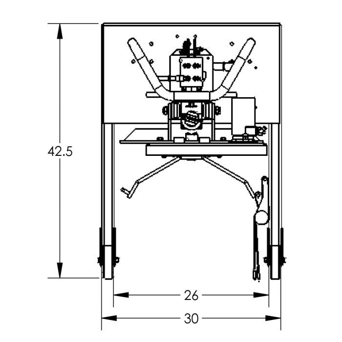 Drum Lift & Rotator | 90'' | Pneumatic | Semi-Powered | Strap | Straddle | Valley Craft