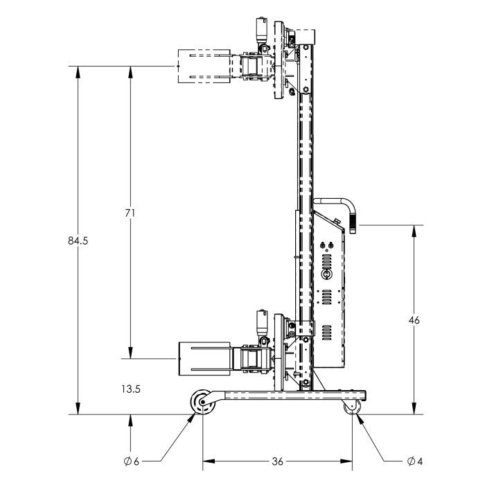 Drum Lift and Rotator | 90'' | Semi-Powered | Grip | Straddle | Valley Craft