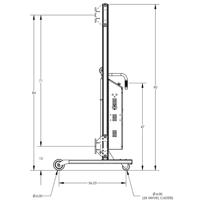 Universal Lift & Stacker | 90'' | Semi-Powered | Straddle | Valley Craft