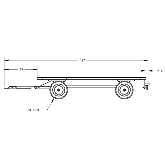 Quad-Steer Trailer | 96''×48'' | 2000 lb. Capacity | Valley Craft