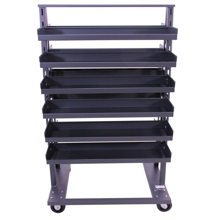 A-Frame Cart | Heavy Duty | Double-sided | 12 Trays with Lip | Valley Craft
