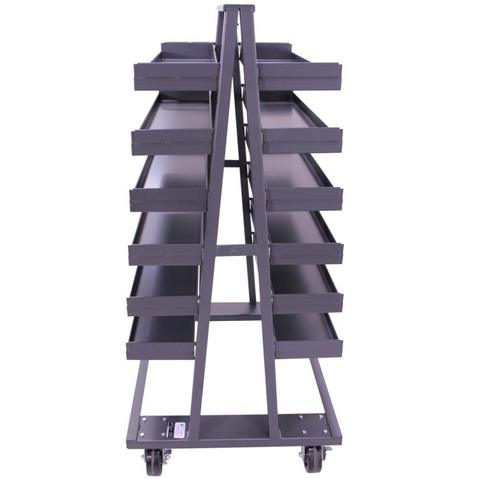 A-Frame Cart | Heavy Duty | Double-sided | 12 Trays with Lip | Valley Craft