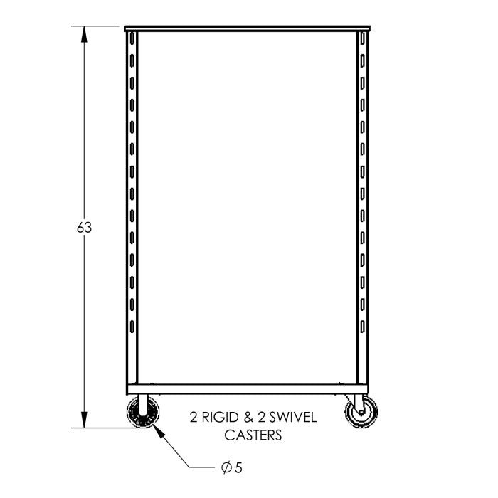 A-Frame Cart | Heavy Duty | Double-sided | 12 Trays with Lip | Valley Craft