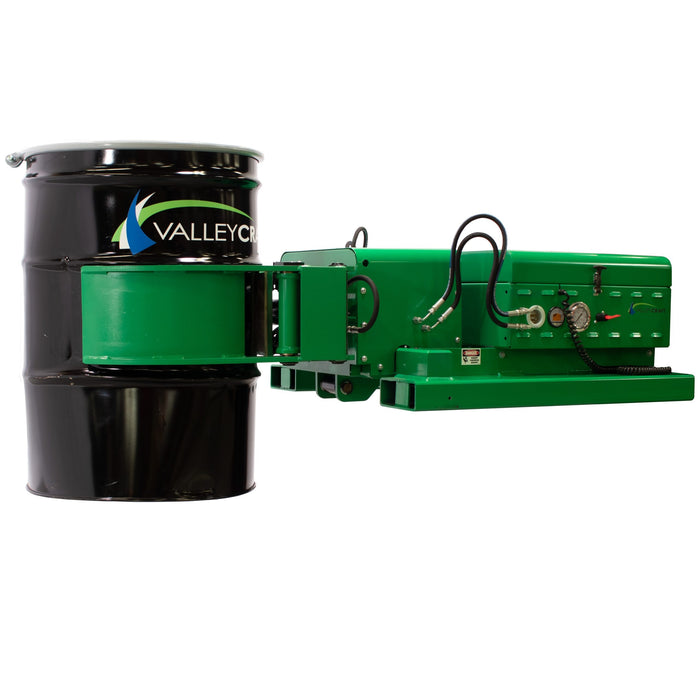 Drum Clamp & Tilt Powered Forklift Attachment | Battery Powered | Valley Craft