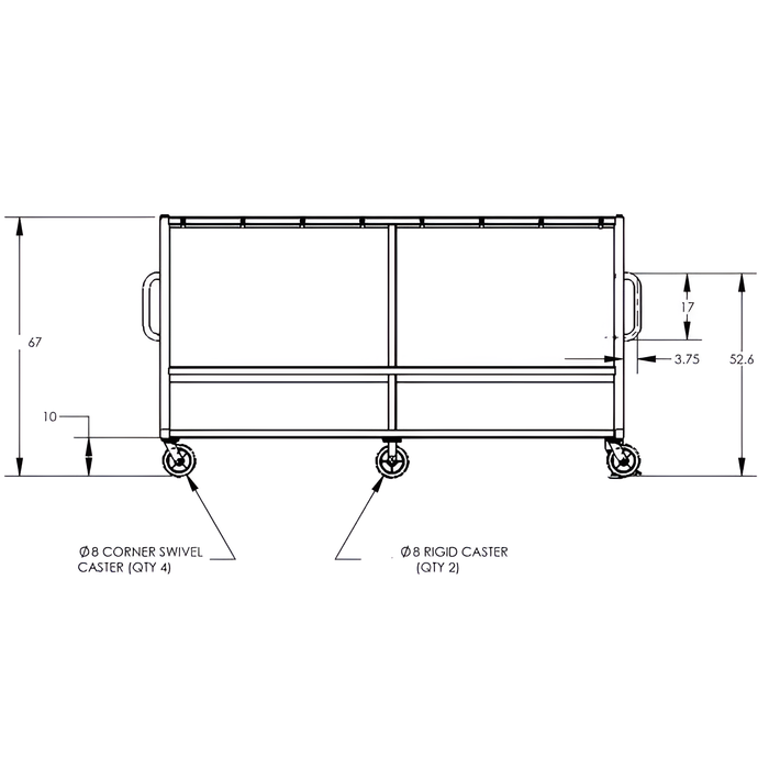 Parts Cart | 120'' | 5×10'' | Pockets | Valley Craft