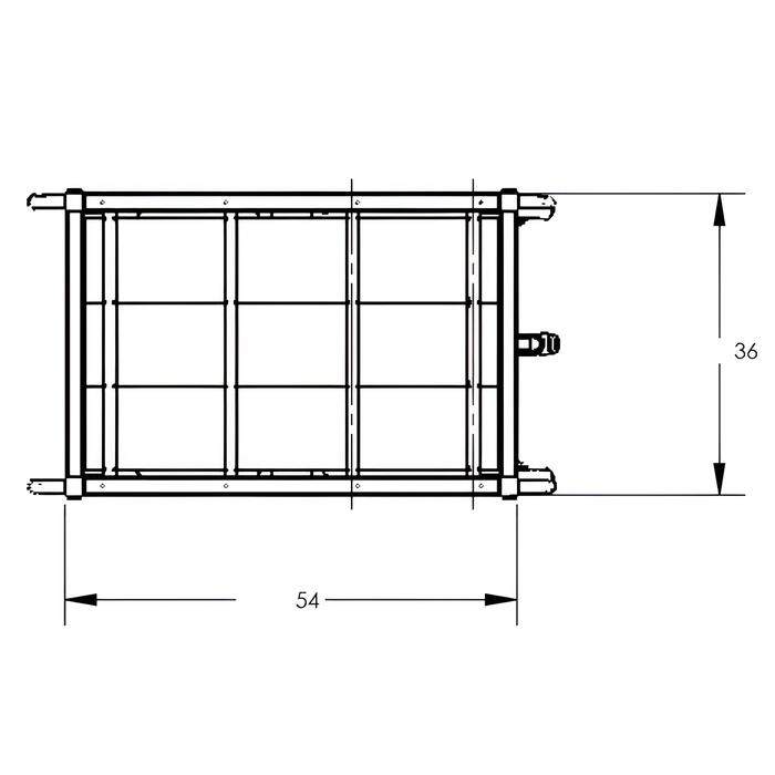 Parts Cart | 54″ | 5×5″ | Pockets | Valley Craft