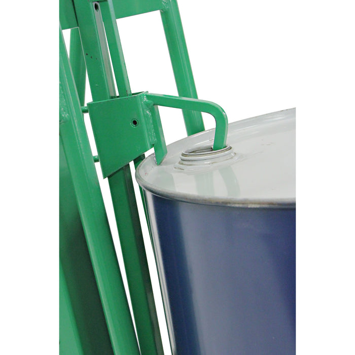 Powered Drum Hand Truck | Pneumatic Wheels | Locking Cover Chime Hook | Valley Craft