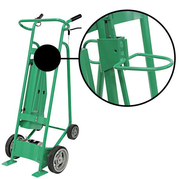 Powered Drum Hand Truck | Solid Rubber Wheels | Plastic Drum Chime Hook | Valley Craft