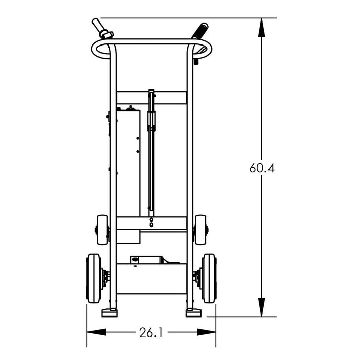 Powered Drum Hand Truck | Solid Rubber Wheels | Security Cable Chime Hook | Valley Craft