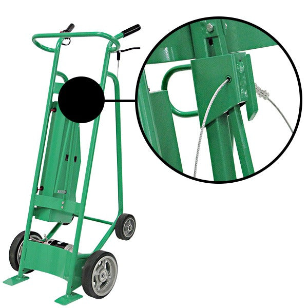 Powered Drum Hand Truck | Solid Rubber Wheels | Security Cable Chime Hook | Valley Craft