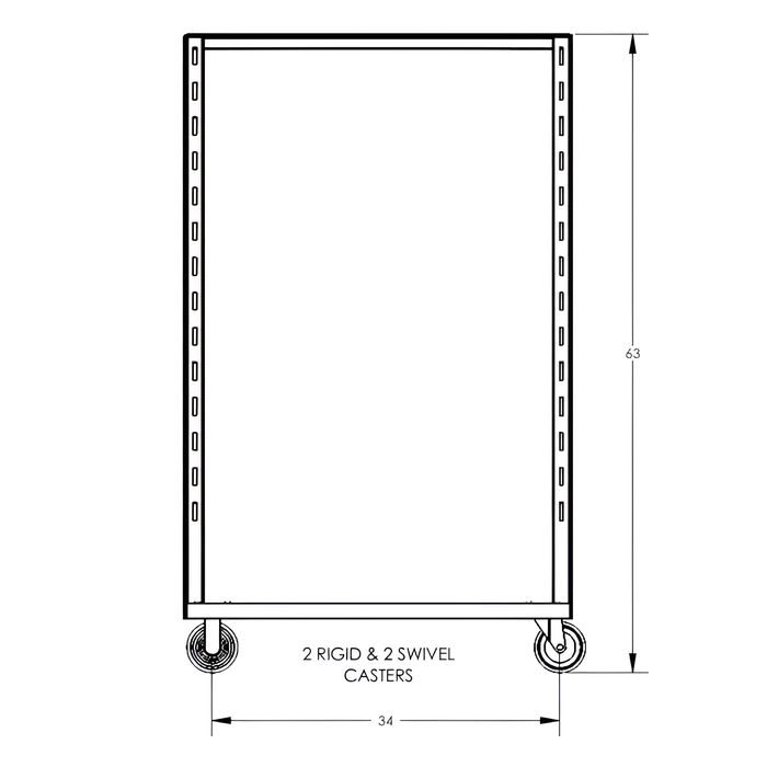 A-Frame Cart | Heavy Duty | Single-sided | 6 Trays | Valley Craft