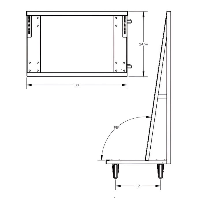 A-Frame Cart | Heavy Duty | Single-sided | 6 Trays with Lip | Valley Craft