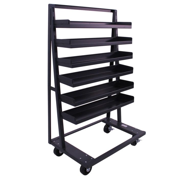 A-Frame Cart | Heavy Duty | Single-sided | 6 Trays with Lip | Valley Craft