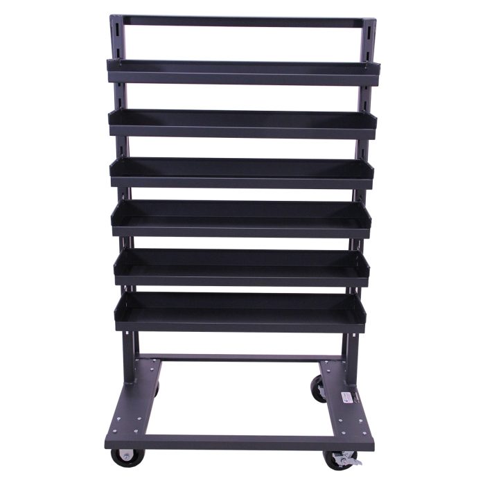 A-Frame Cart | Heavy Duty | Single-sided | 6 Trays with Lip | Valley Craft