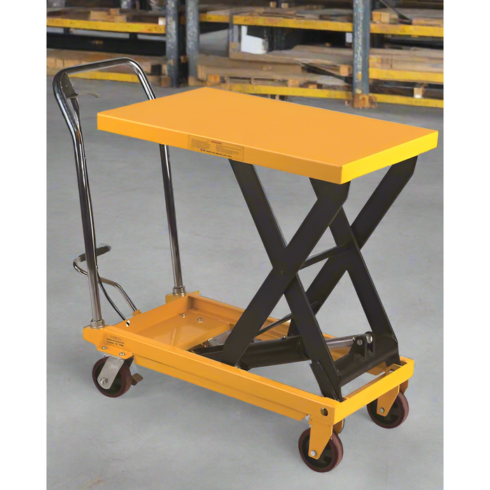 Wesco 260200 Fixed Handle Scissor Lift Table – 1,000 lb Capacity, 19.5″ × 32″ Platform