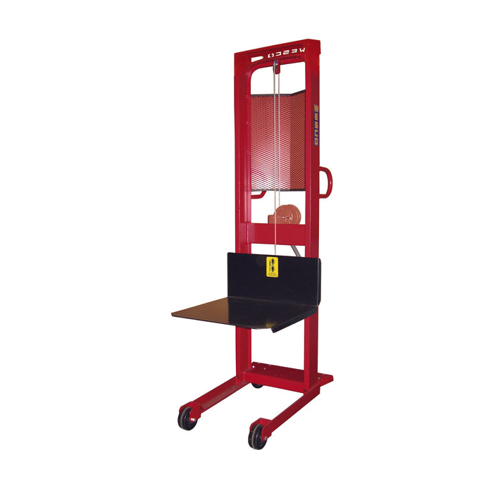 Wesco 270214 Winch Stacker – 1,000 lb Capacity, 24″×24″ Platform, 70″ Lift