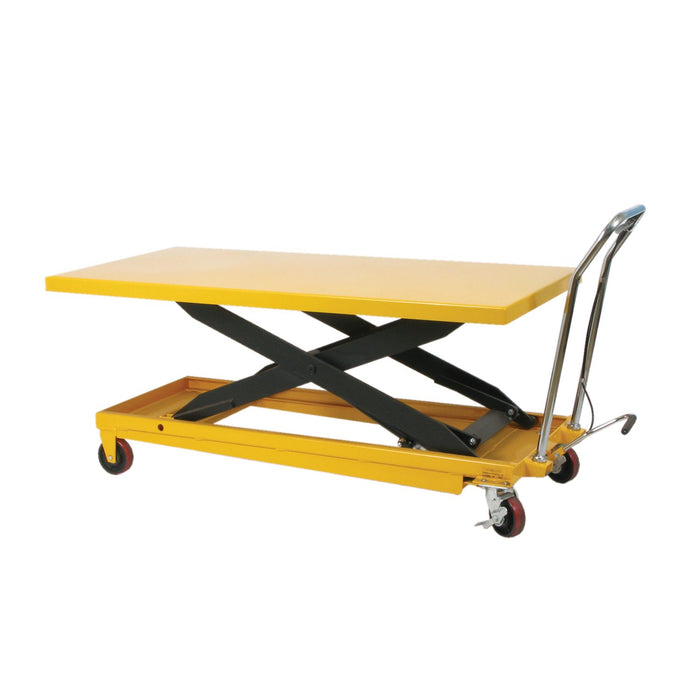 Wesco 273261 Long‑Deck Scissors Lift Table – 1,100 lb Capacity, 63″×32″ Platform