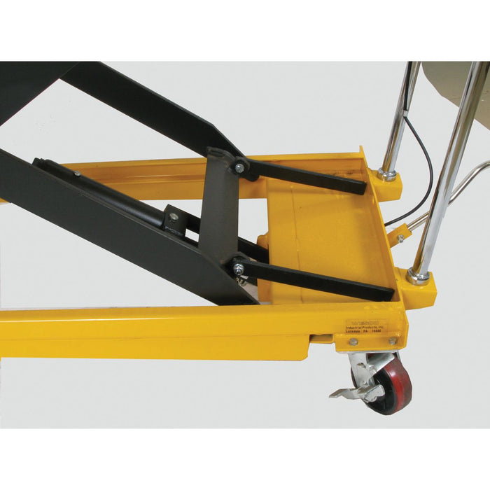 Wesco 273230 Long Deck Scissor Lift Table – 2,200 lb, 30″×80″ Hydraulically Pumped