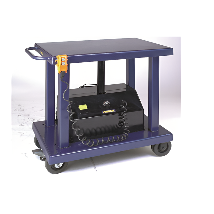 Wesco Powered Lift Table – 24″ x 36″ Platform, 6 Casters, 6000 lb Capacity, 59″ Lift Height | Model 261106