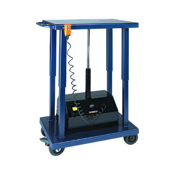 Wesco Powered Lift Table – 24″ x 36″ Platform, 6 Casters, 6000 lb Capacity, 59″ Lift Height | Model 261106