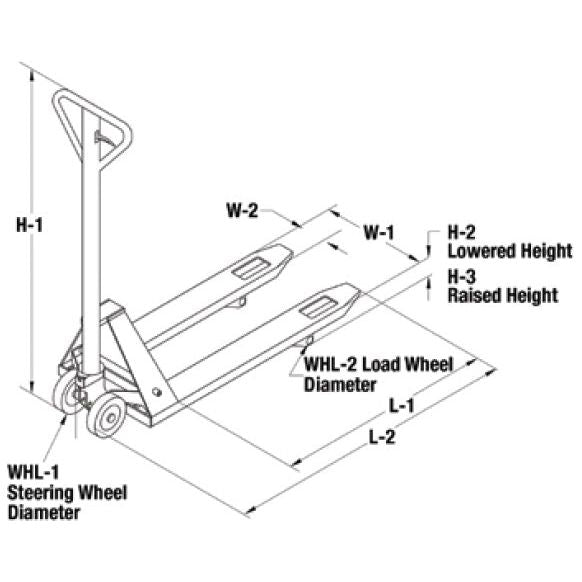 Pallet Truck | 27" x 48" | 5500 lb Capacity | With Hand Brake | Wesco Industrial Products 272667