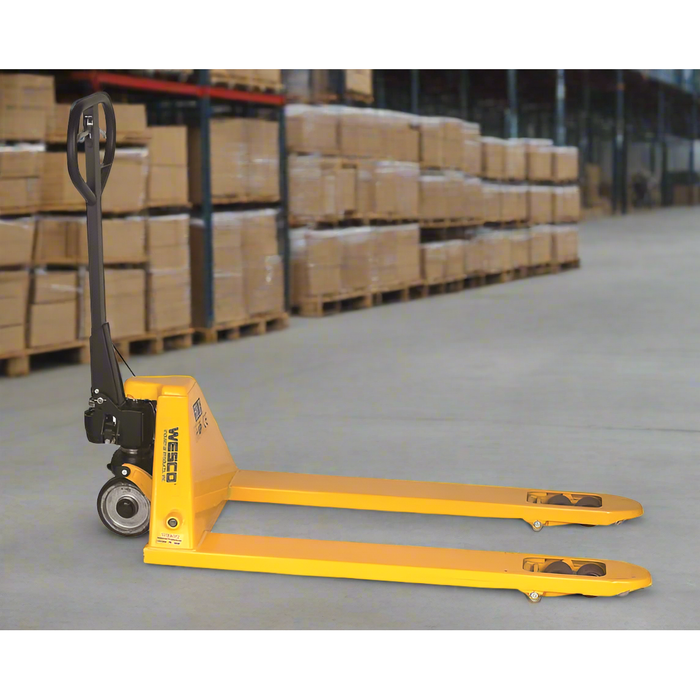 Pallet Truck | 27" x 48" | 5500 lb Capacity | With Hand Brake | Wesco Industrial Products 272667