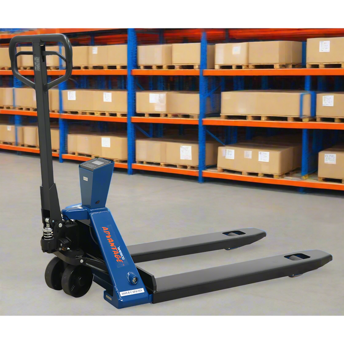 Wesco Advantage™ Pro‑Max Scale Pallet Truck 274720 – 4,400 lb Capacity, 27″×45″ Forks