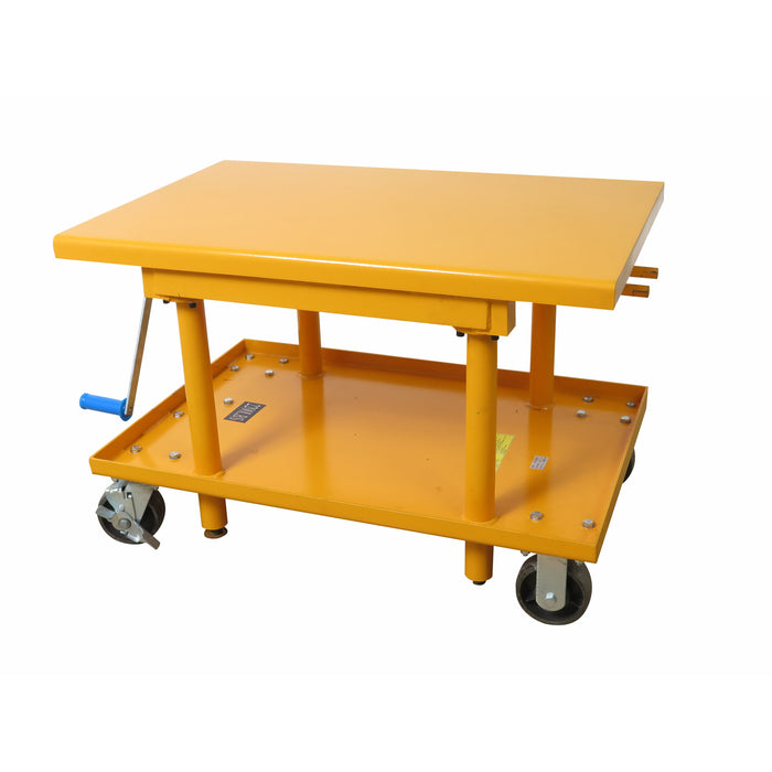 Wesco HCLT‑2436 Precision Lift Table – 2,200 lb, 24″×36″ Platform, Cast Iron or Poly Casters