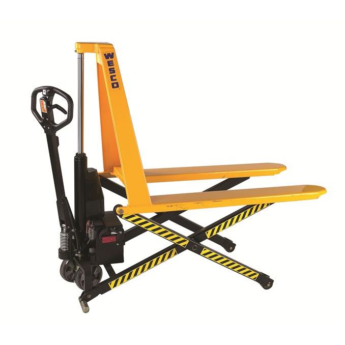 Wesco Manual‑Powered Pallet Jack – Backrest Guards & Wheel Chock (Model 272461‑1)