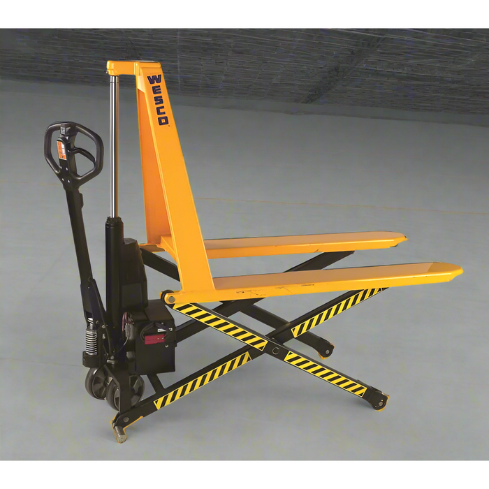 Wesco Manual‑Powered Pallet Jack – Backrest Guards & Wheel Chock (Model 272461‑1)