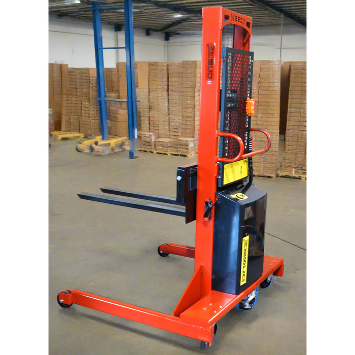 Powered Stacker | 3" x 25" Fork | 2000 lb Capacity | Fixed Base | Wesco Industrial Products 261092