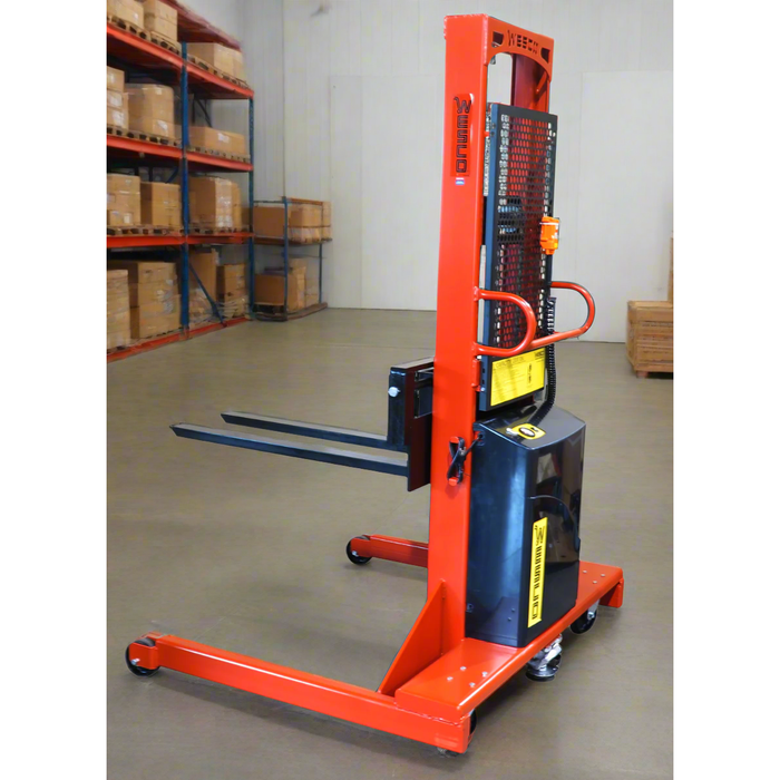 Powered Stacker | 3" x 25" Fork | 1500 lb Capacity | Fixed Base | Wesco Industrial Products 261080