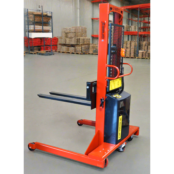 Powered Stacker | 3" x 25" Fork | 2000 lb Capacity | Fixed Base | Wesco Industrial Products 261093