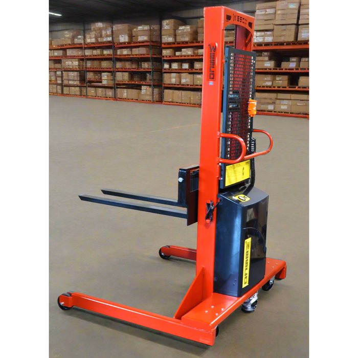 Powered Stacker | 3" x 42" Fork | 2000 lb Capacity | Fixed Base | Wesco Industrial Products 261047