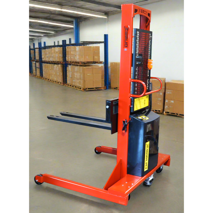 Powered Stacker | 3" x 42" Fork | 2000 lb Capacity | Fixed Base | Wesco Industrial Products 261048