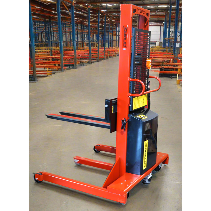 Powered Stacker | 3" x 42" Fork | 2000 lb Capacity | Fixed Base | Wesco Industrial Products 261051