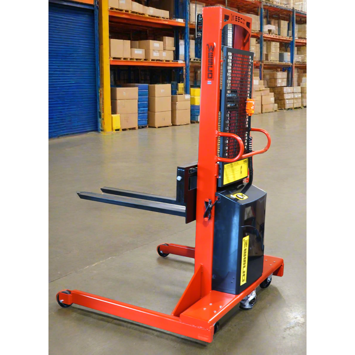 Powered Stacker | 3" x 25" Fork | 1500 lb Capacity | Fixed Base | Wesco Industrial Products 261086