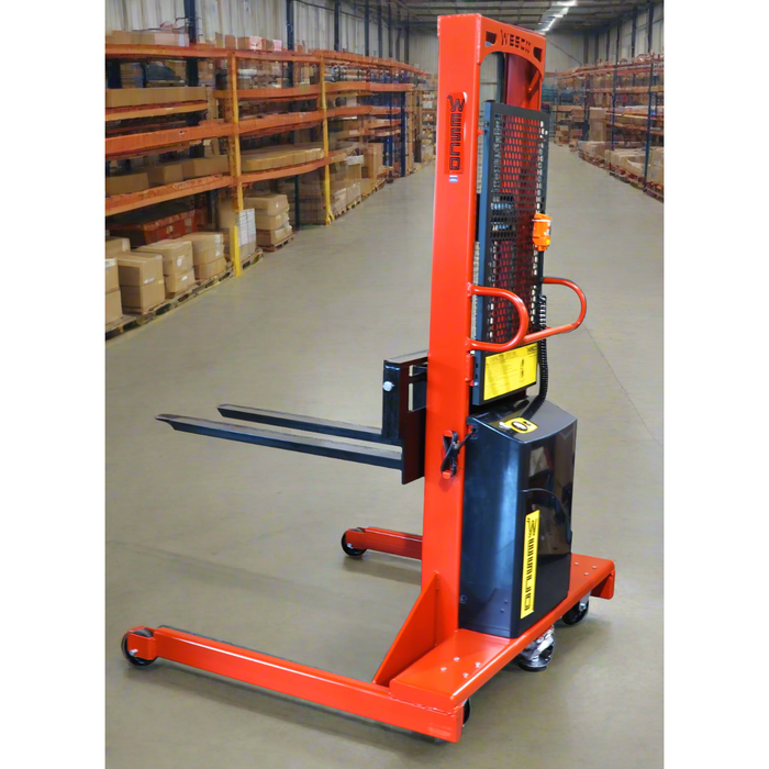Powered Stacker | 3" x 30" Fork | 2000 lb Capacity | Fixed Base | Wesco Industrial Products 261046