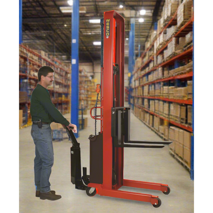Powered Stacker | 3" x 42" Fork | 1500 lb Capacity | Fixed Base | Wesco Industrial Products