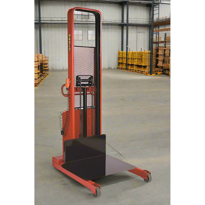 Powered Stacker | 30" x 32" | 1500 lb Capacity | Fixed Base | Wesco Industrial Products 261073