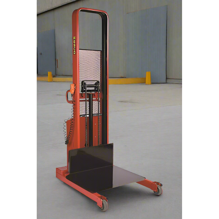 Powered Stacker | 30" x 32" Platform | 2000 lb Capacity | Fixed Base | Wesco Industrial Products 261056