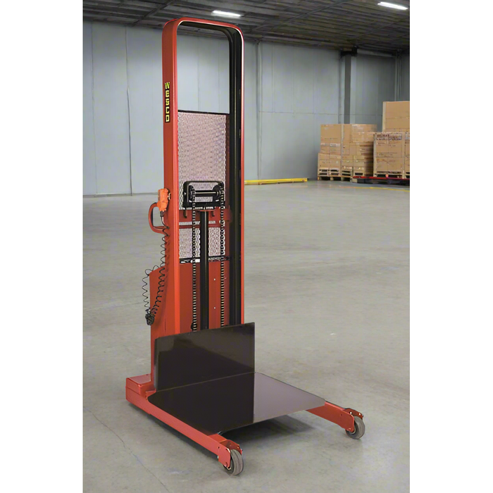 Powered Stacker | 30" x 32" Platform | 1500 lb Capacity | Fixed Base | Wesco Industrial Products 261071