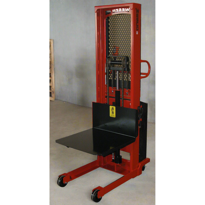 Powered Stacker | 24" x 24" Platform | 1500 lb Capacity | Fixed Base | Wesco Industrial Products 261077